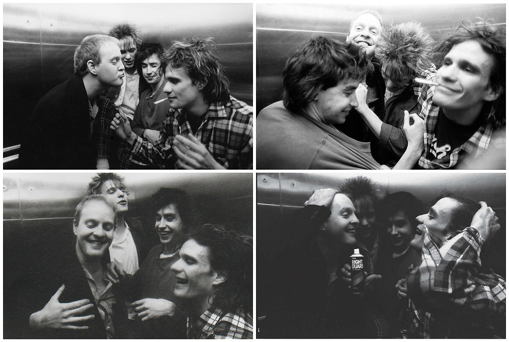 The Replacements elevator photos, Coffman Union circa 1984, shot by Daniel Corrigan.