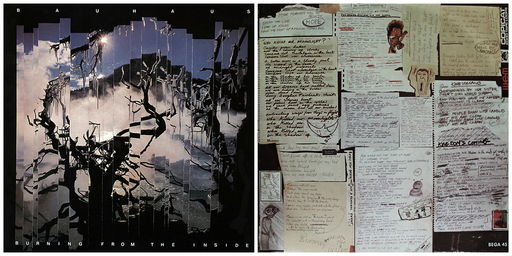 Cover art and inner sleeve for Bauhaus - Burning from the Inside