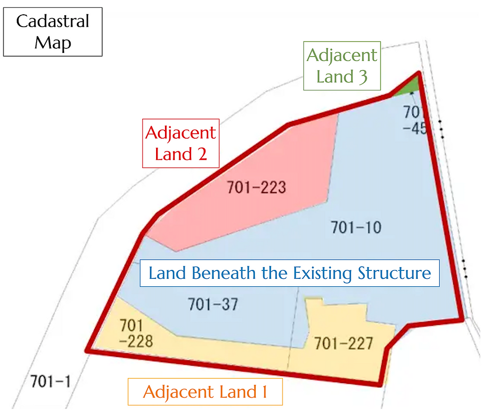 Cadastral Map of Rebuilt Condo in Takanawa