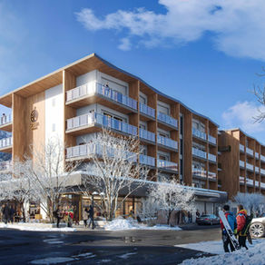 Cassia Hakuba hotel finished exterior CG rendering.