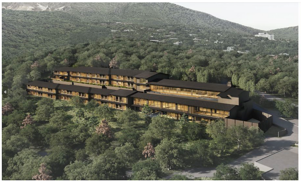 Alila Sengokuhara Hakone arial CG rendering view