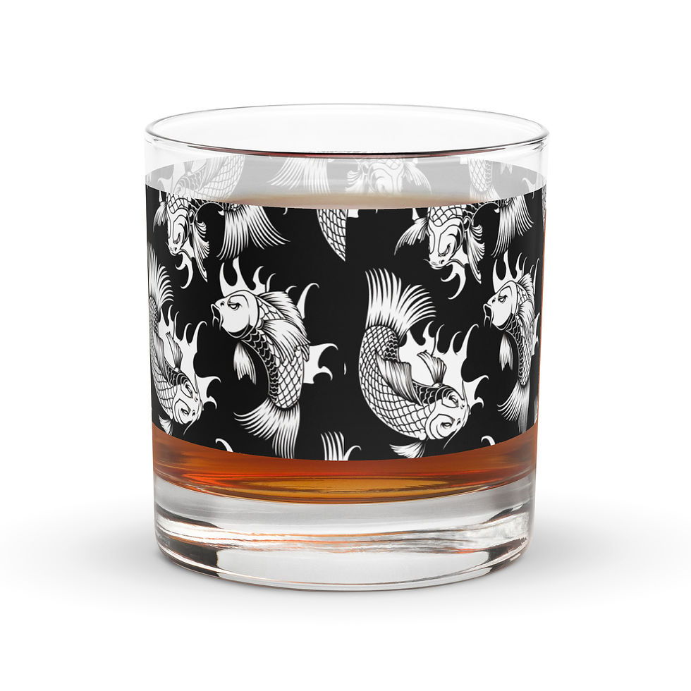 Thumbnail: Tandem Thieves Koi (on the) Rocks glass
