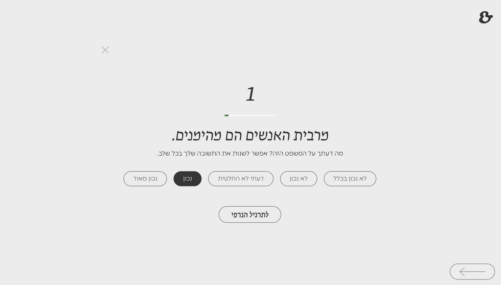 מסך שאלה - ראשונה