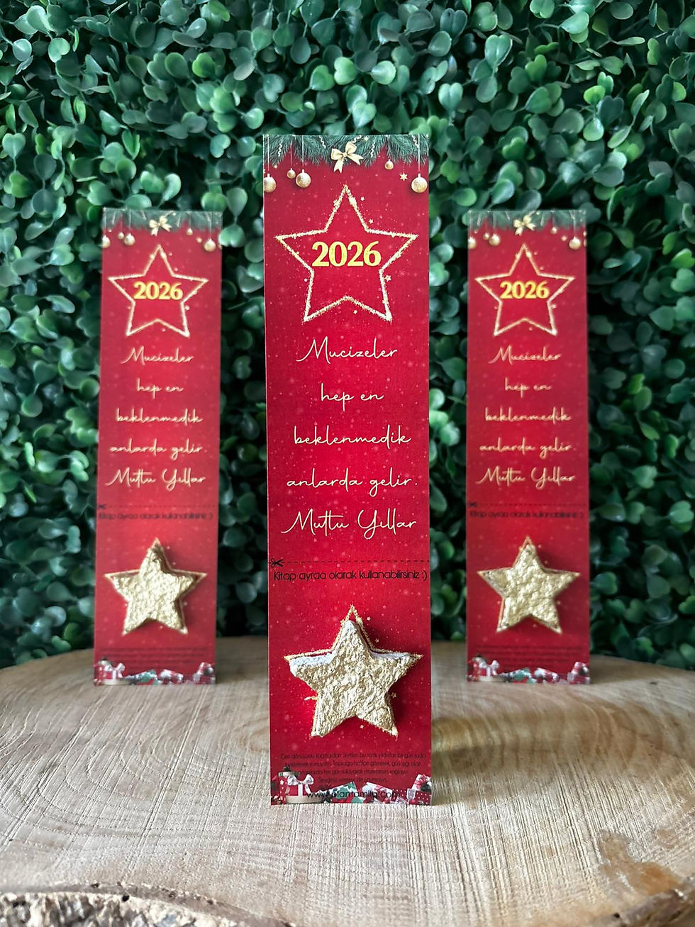 Küçük resim: Tohumlu Ayraç Kart Yeni Yıl (20*5 cm) Kopyası