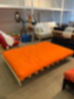 Miniature : Turin A dbl naturel et matelas futon orange uni
