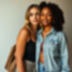 thoughtful interracial lesbians with clothes.jpg