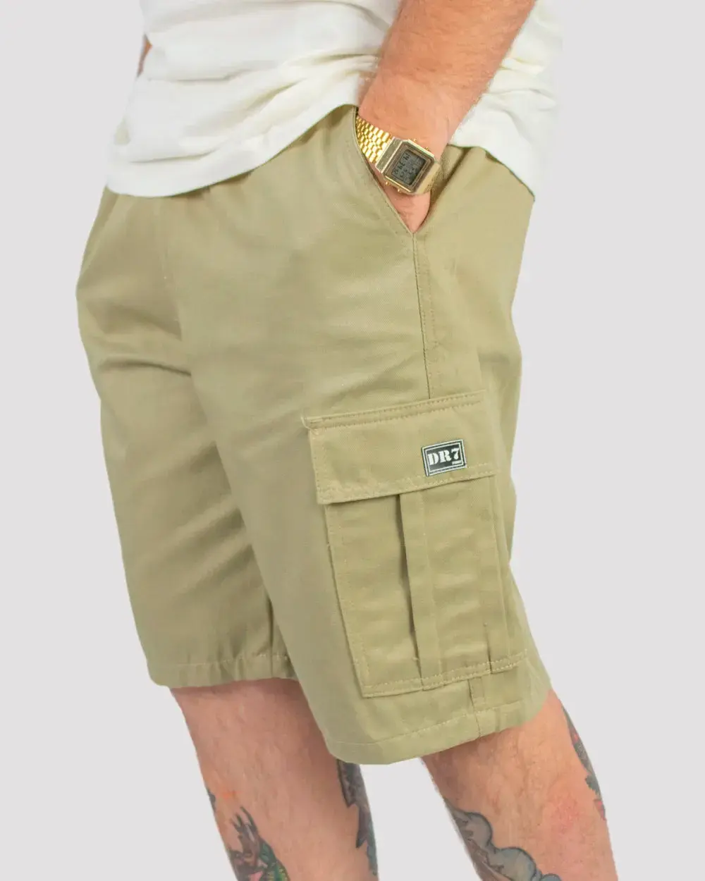 Bermuda DR7 Street Cargo Logo Classic - Caqui