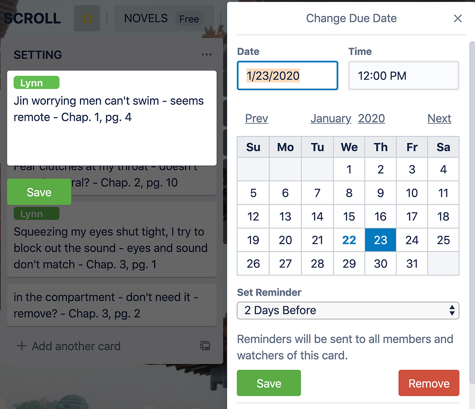 Calendar image Assign due dates and reminders
