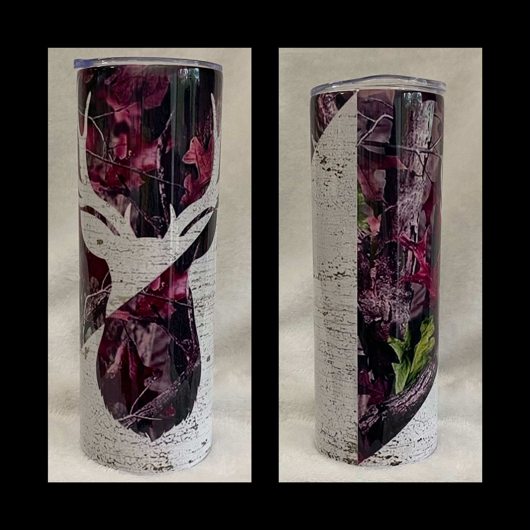 20 oz Pink Camo Deer Tumbler