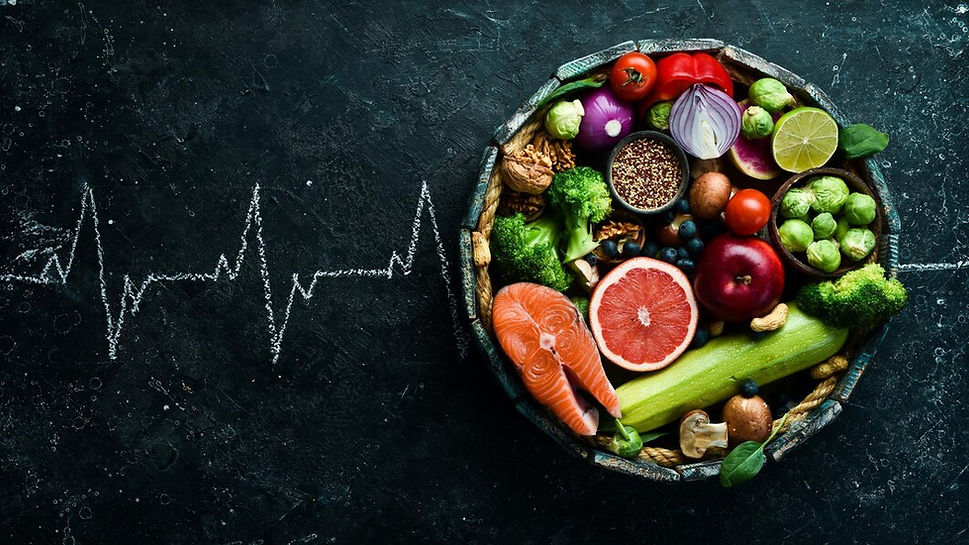 food-banner-healthy-foods-low-carbohydrates-food-heart-health-salmon-avocados-blueberries-