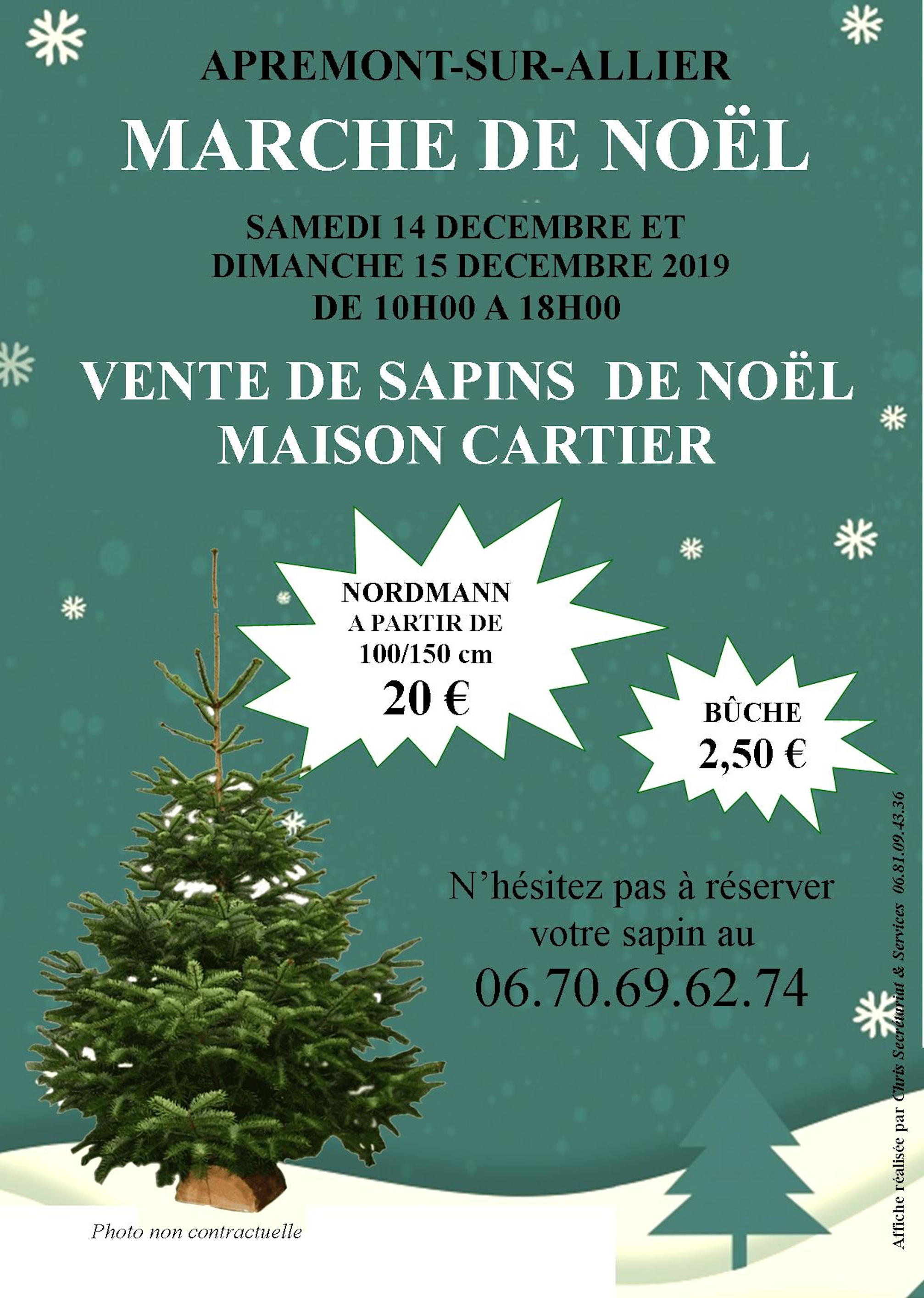 Marché Noël Sapins 2019