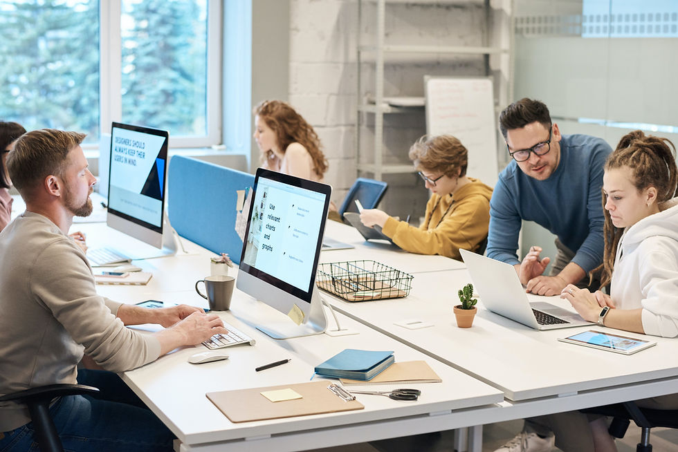 Employees having fun at work Gamification
