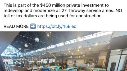 L’aire de repos de Ramapo sur la 87 dans l’état de NY, enfin les travaux terminés