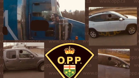 Conduite distraite : 67 conducteurs dont 9 camionneurs épinglés par l’OPP sur l’autoroute 401