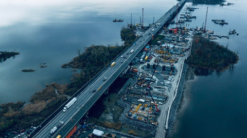 Le nouveau pont de l’Île-aux-Tourtes prend forme : un chantier monumental en pleine action