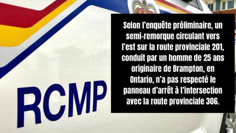 Un camionneur de Brampton brûle un panneau d’arrêt et tue une mère et sa fille au Manitoba