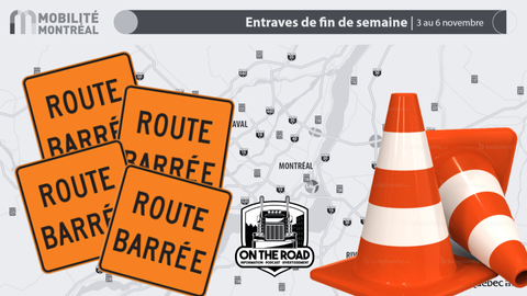 Entraves du 3 au 6 novembre 2023