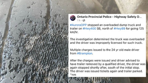 [Ontario] Encore et encore, un camionneur de Brampton dans le trouble sur l’autoroute 400