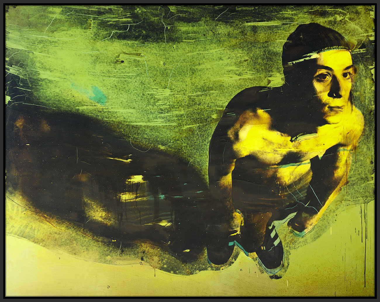 Canvas Print, framed | MX-08 / Antonis and his shadow | K. Batalamas Art