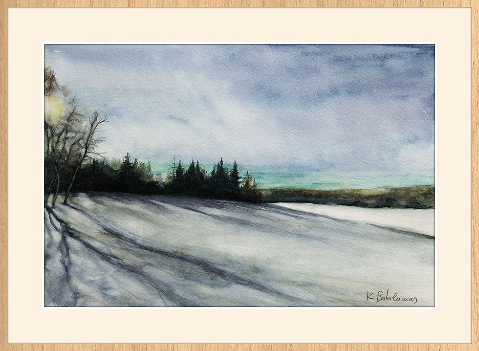 Thumbnail: Fine-Art Paper Print, Framed, Oak, Border Ivory, Front | WC-19 / Untitled | K. Batalamas Art