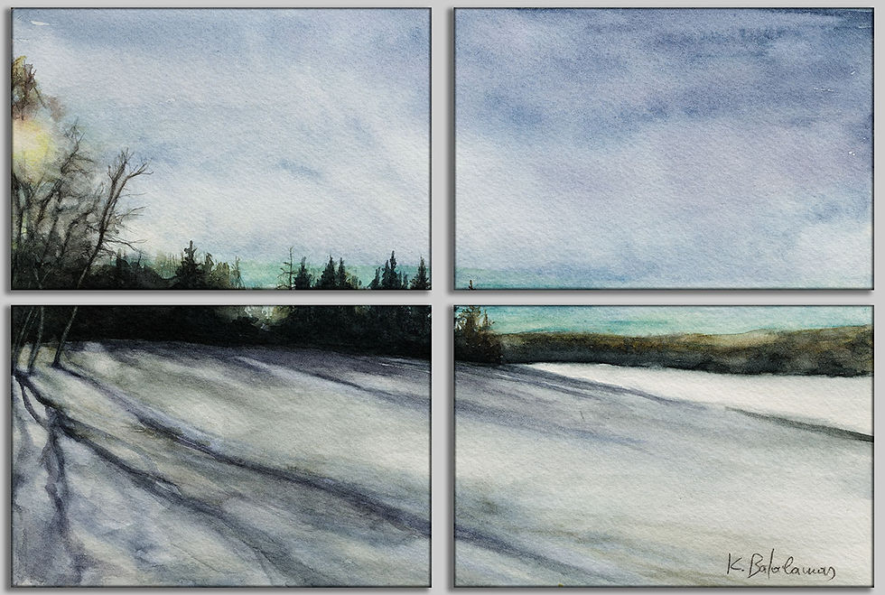 Thumbnail: Canvas Print, Multi Panel 2x2 | WC-19 / Untitled | K. Batalamas Art