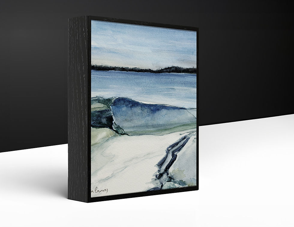 Thumbnail: Art-Box, framed, Vertical Black Oak - Side | WC-09 / Untitled  | K. Batalamas Art