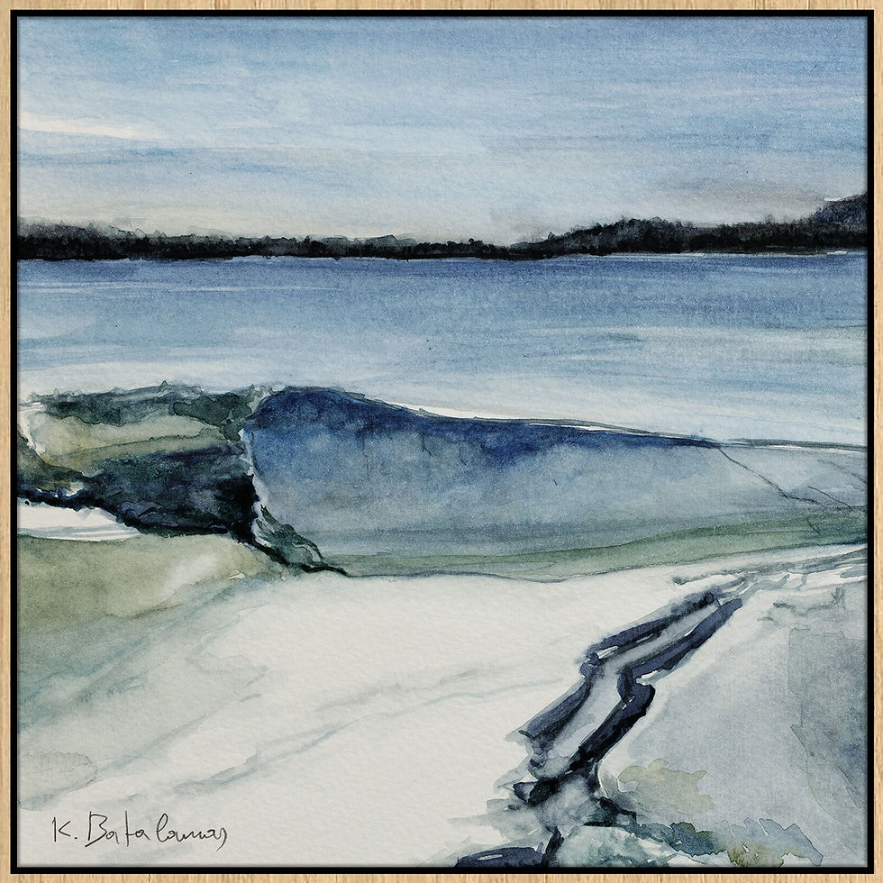 Thumbnail: Art-Box, framed, Square Oak Natural - Front | WC-09 / Untitled  | K. Batalamas Art