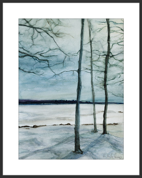 Three Trees by the Lake