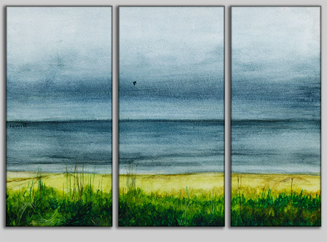 Thumbnail: Canvas Print, multi panel 3x1 | WC-04 Virginia Beach | K. Batalamas Art