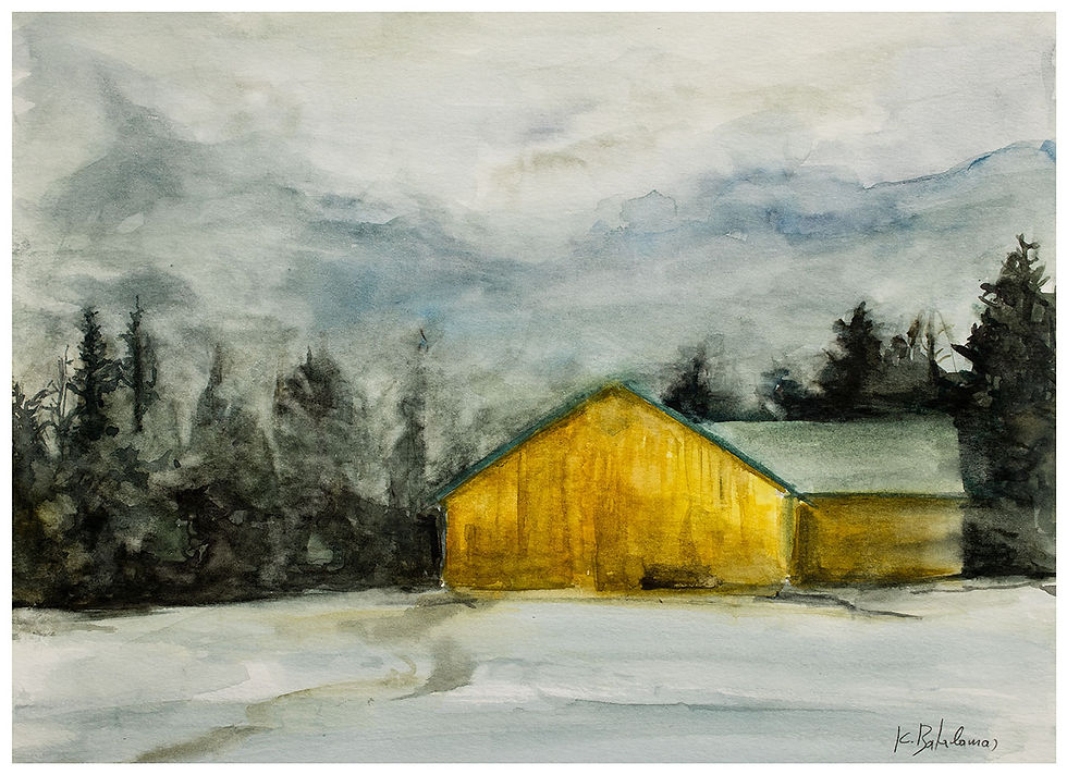 Thumbnail: Fine-Art Paper Print, Unframed | WC-15 / 1730 US Hwy 1A, Cabin | K. Batalamas Art