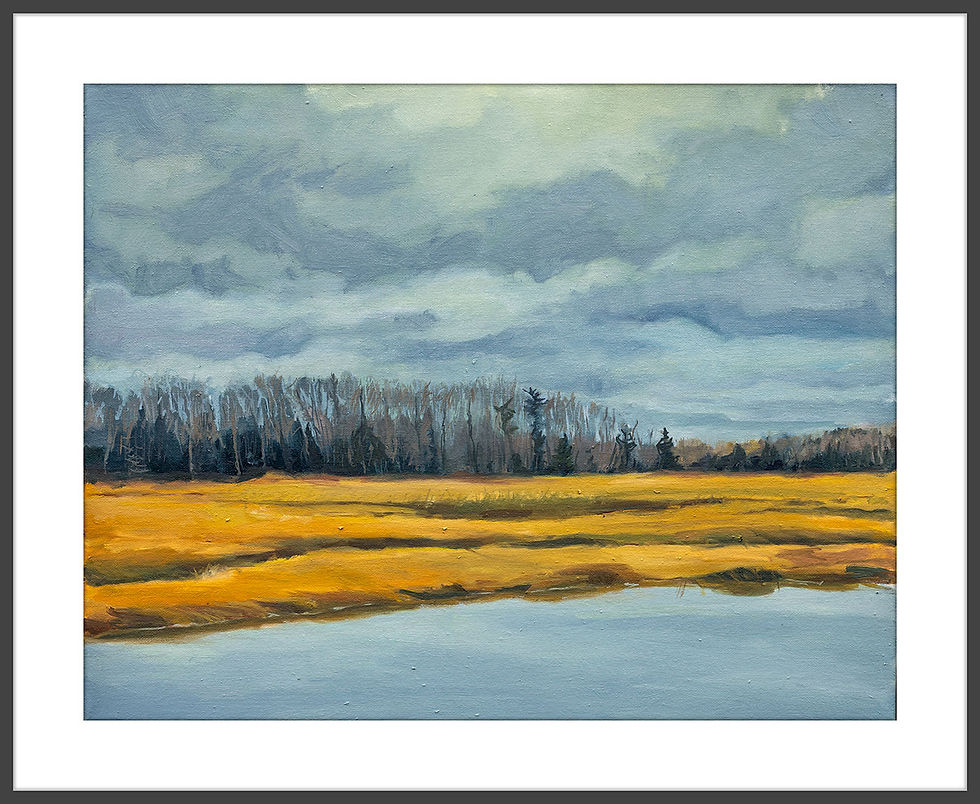 Tidal River in Maine | Mill River, Harrington Maine | Fine-Art Paper Print | Framed | By Konstantinos Batalamas