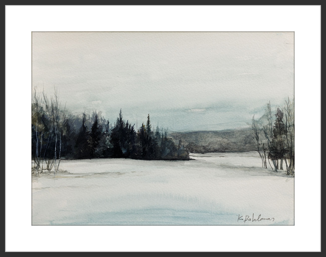 Fine-Art Paper Print, Framed, Black, Border White, Front | WC-17 / 1730 US Hwy 1A, View 2 | K. Batalamas Art