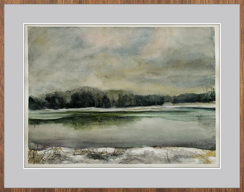 Thumbnail: Fine-Art Paper Print, Framed, Walnut, Border Gray Light, Front | WC-30 / Untitled | K. Batalamas Art