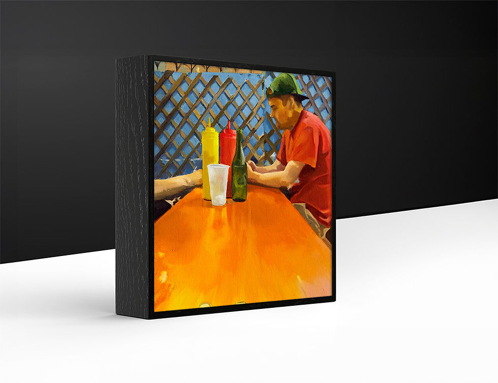 Thumbnail: Art-Box, framed, Square | OL-04 / Gowanus Yacht Club | K. Batalamas Art