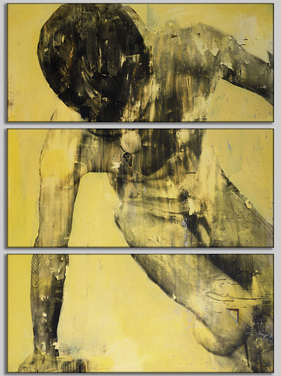 Thumbnail: Canvas Print, Multi Panel 1x3 | MX-21 / Giannis Climbing Up | K. Batalamas Art