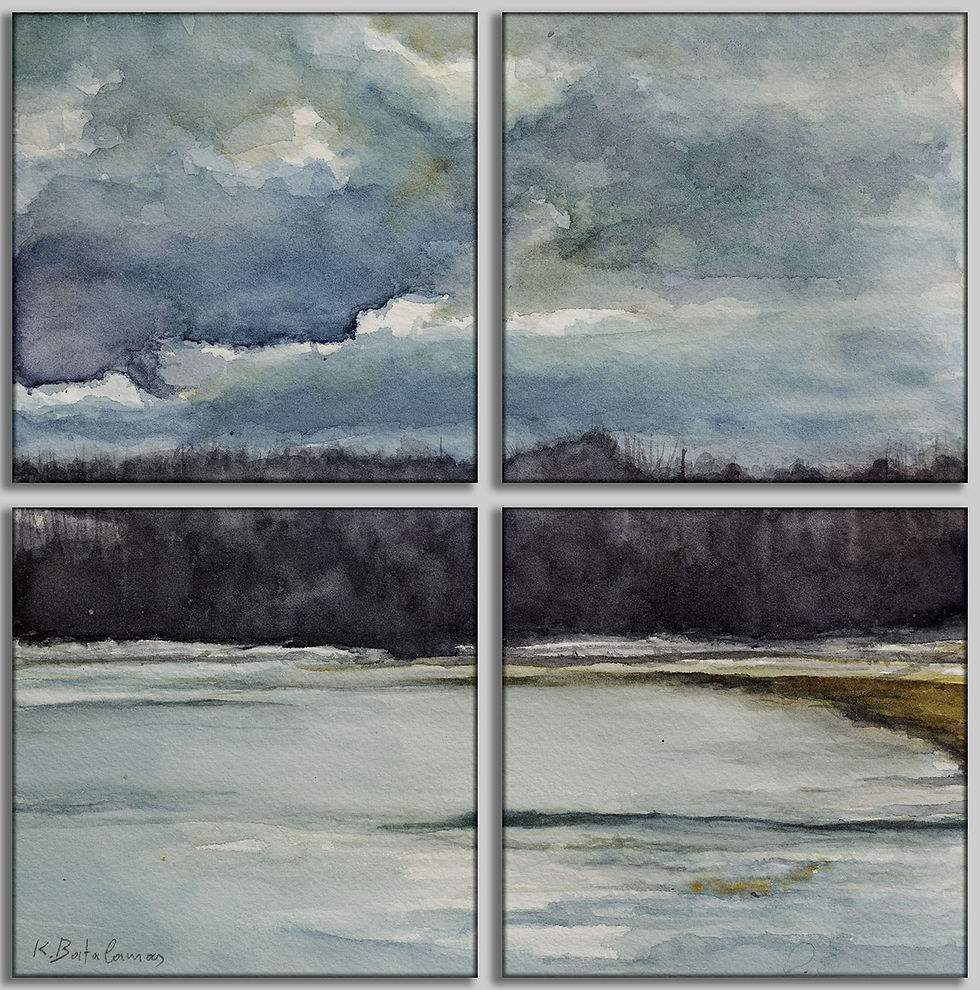 Thumbnail: Canvas Print, Multi Panel 2x2 | WC-35 / Untitled | K. Batalamas Art