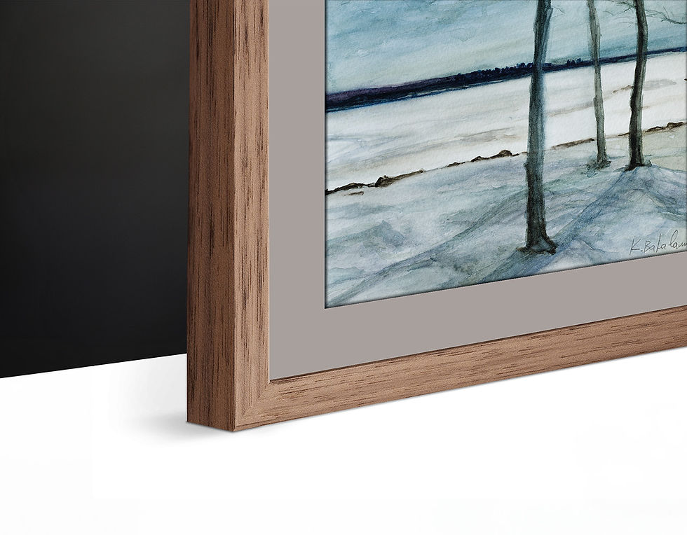 Thumbnail: Product: WC-08 / Three Trees by the Lake / Fine-Art Paper
