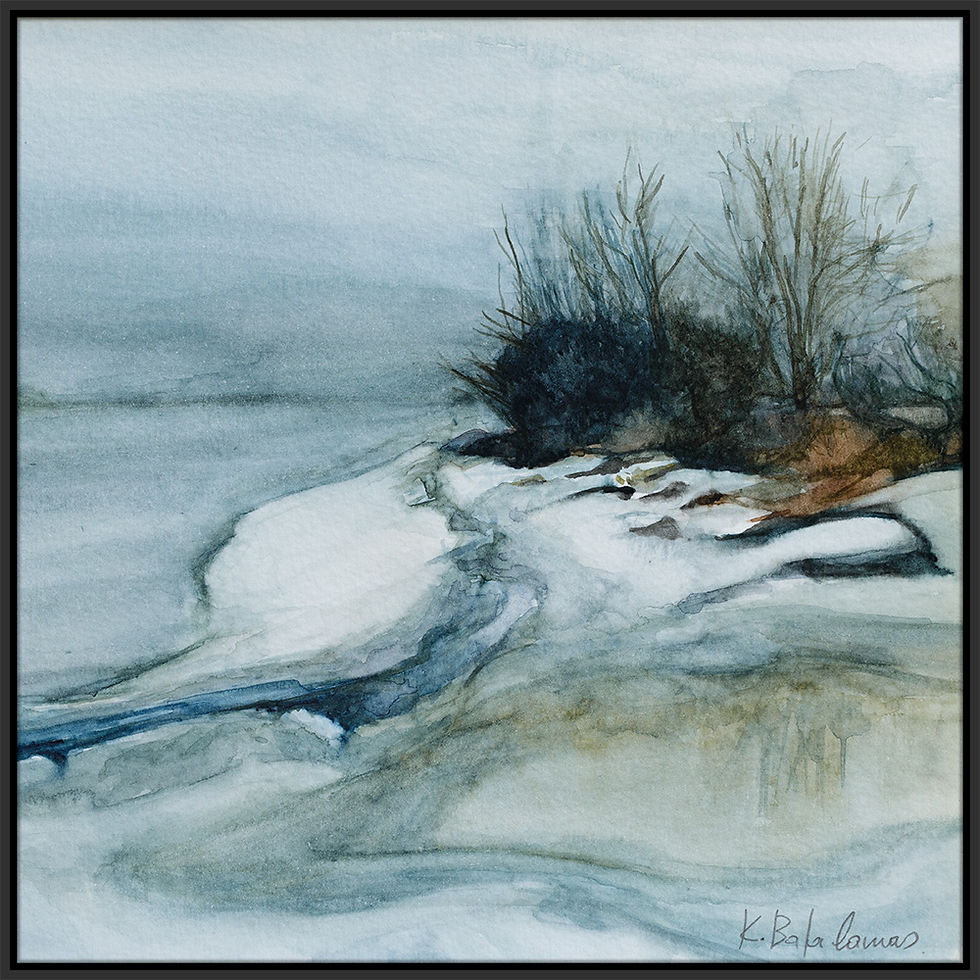 Thumbnail: Art-Box, framed, square black front | WC-06 / Untitled  | K. Batalamas Art