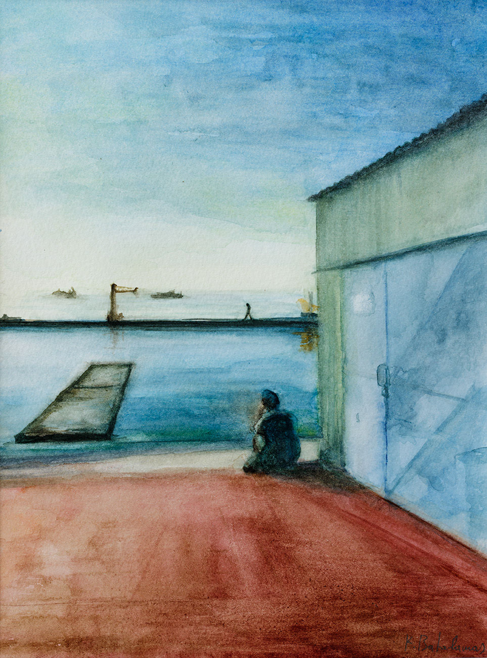 Thumbnail: Original Watercolor Painting, Unframed | WC-03 Untitled | K. Batalamas Art
