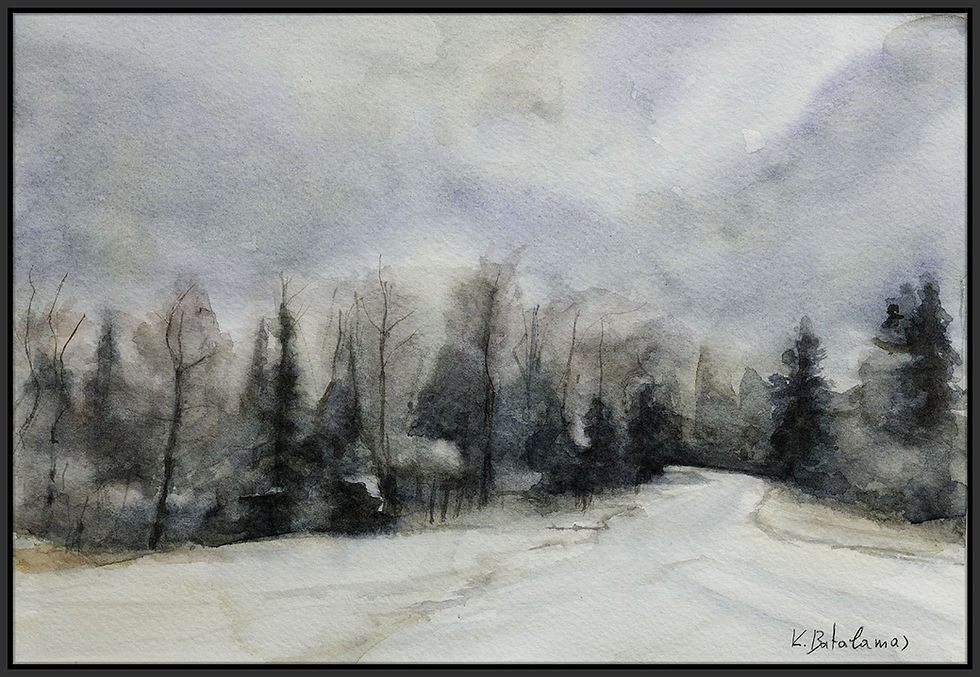 Canvas Print, Framed Black | WC-22 / Trees | K. Batalamas Art