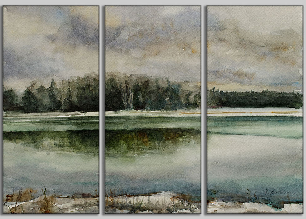 Thumbnail: Canvas Print, Multi Panel 3x1 | WC-31 / Untitled | K. Batalamas Art