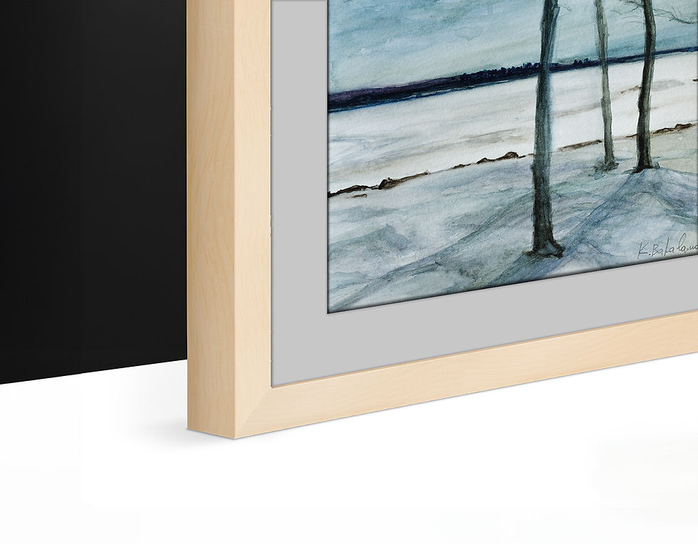 Thumbnail: Product: WC-08 / Three Trees by the Lake / Fine-Art Paper
