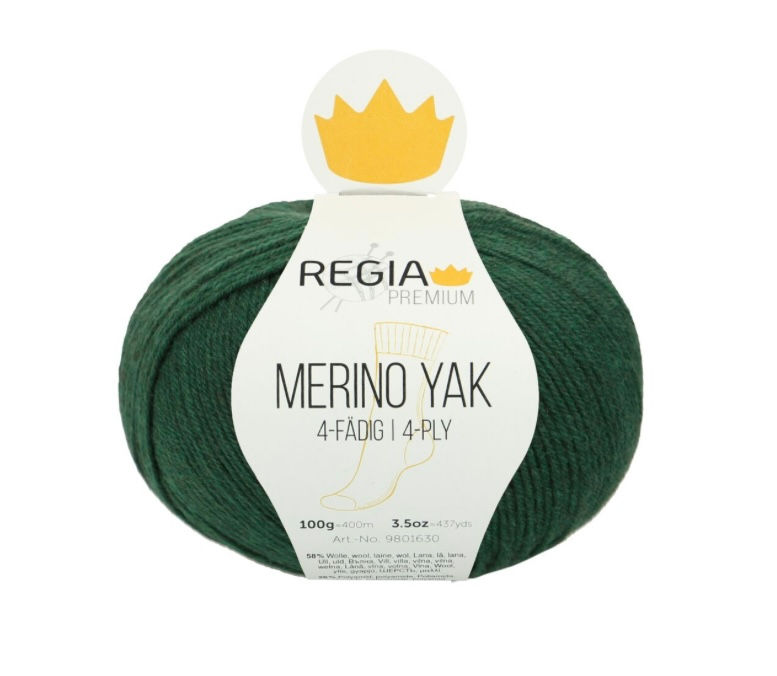 Miniatura: Regia Merino Yak Sólida 4ply (Fingering) 100 gramos 