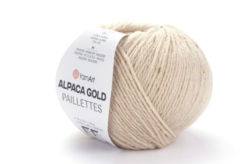 Miniatura: Alpaca Gold Paillettes 