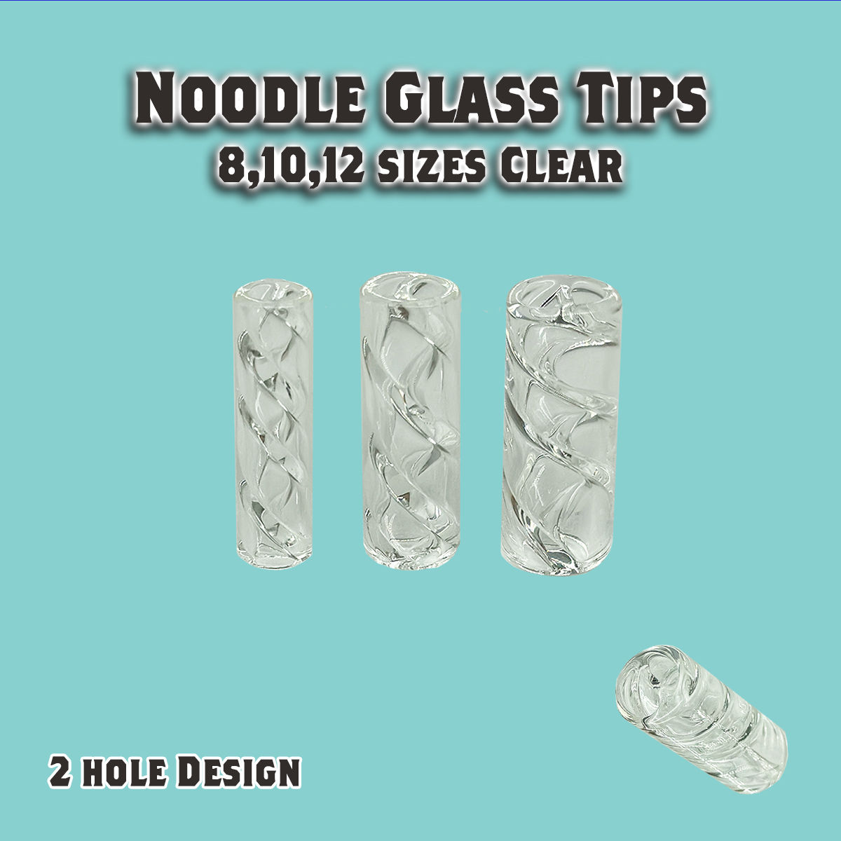 Glass Tip- Noodle Style Vortex