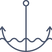 Navy anchor underwater