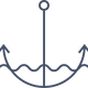 Navy anchor underwater