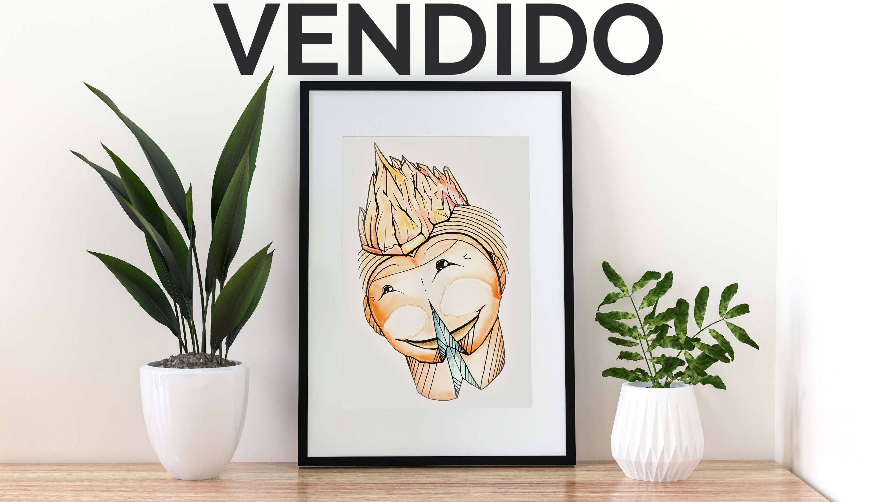 Smile kid With Mountain Hair by Popoh Vinicius - Arte Original em Papel