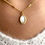 Miniature : Collier fantaisie Abalone ovale Les cléias - écru - bijoux fantaisie