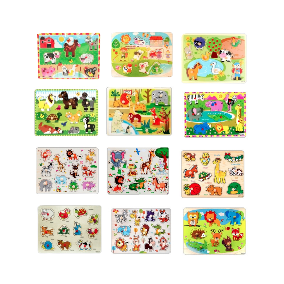 ภาพตัดต่อมีจุก สัตว์ต่างๆ (ราคาต่อ 1 ชิ้น)